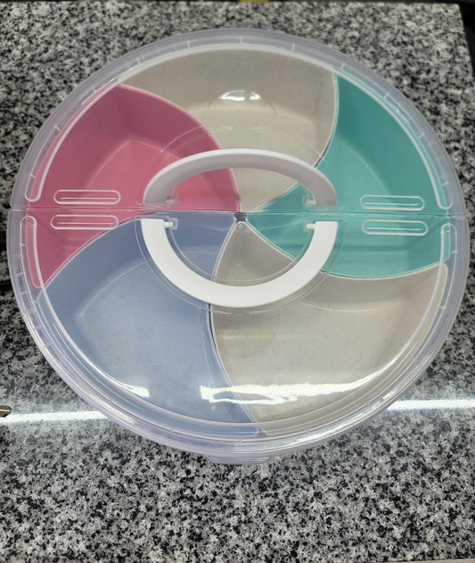 Round Multicolor Snackle Box